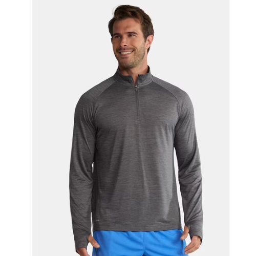 ONLY $5.84 (Reg. $12.98) Athletic Works Men's & Big Men's Space Dye Jersey Quarter Zip Long Sleeve Shirt at Walmart - at Walmart