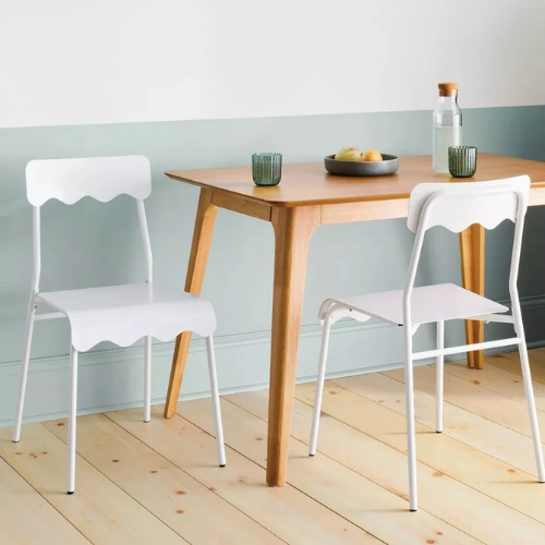 ONLY $55.99 (Reg. $80) Set of 2 Scalloped Metal Dining Chair at eBay - at eBay