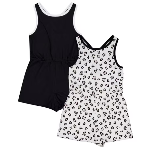 ONLY $15.96 Wonder Nation Girls Play Romper 2-Pack at Walmart - at Walmart