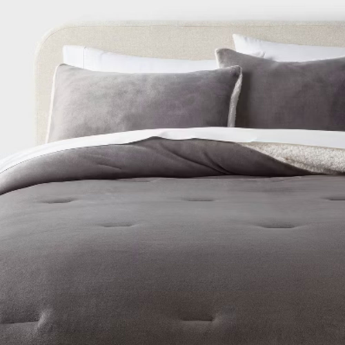 3pc Cozy Faux Shearling Comforter and Sham Set by Threshold ONLY $21.99 (Reg. $55.00) + FREE SHIP at eBay - at eBay