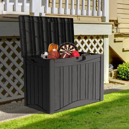 ONLY $38.99 ($99) Decksplore 50 Gallons Water-Resistant Resin Lockable Deck Box at + FREE SHIP Wayfair - at Wayfair