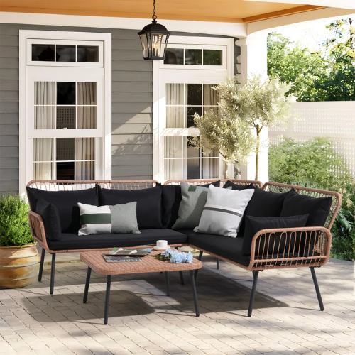 ONLY $199.99 L-Shape Outdoor 5-Person Sofa Seating Group + FREE SHIPPING at Wayfair - at Wayfair