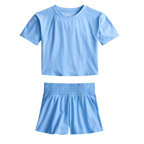 ONLY $15.98 Athletic Works Girls Active ButterCore Tee and Shorts Set at Walmart - at Walmart