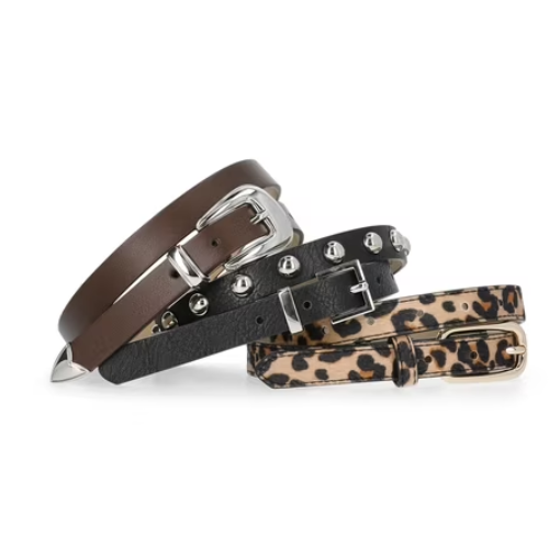 ONLY $6 (Reg. $15) No Boundaries Women's Faux Leather Belts, 3-Pack at Walmart - at Walmart