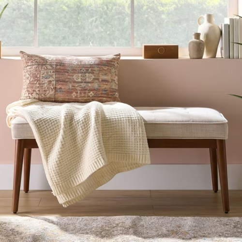 ONLY $70 Better Homes & Gardens Colton Upholstered Accent Bench at Walmart + FREE SHIPPING - at Walmart