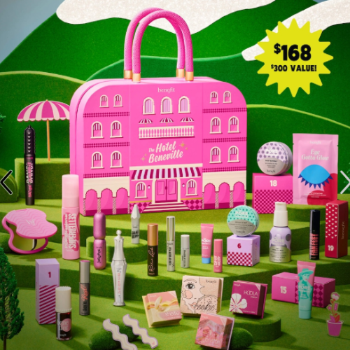 ONLY $142.80 ($330 Value) Benefit Cosmetics 24-Piece The Hotel Beneville Beauty Advent Calendar at Macy's - at Macy's