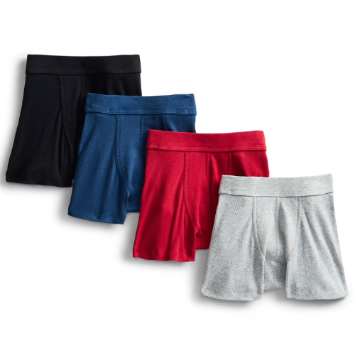 Weekend Academy Boys Stretch Ribbed Knit Boxer Briefs 4-Pack