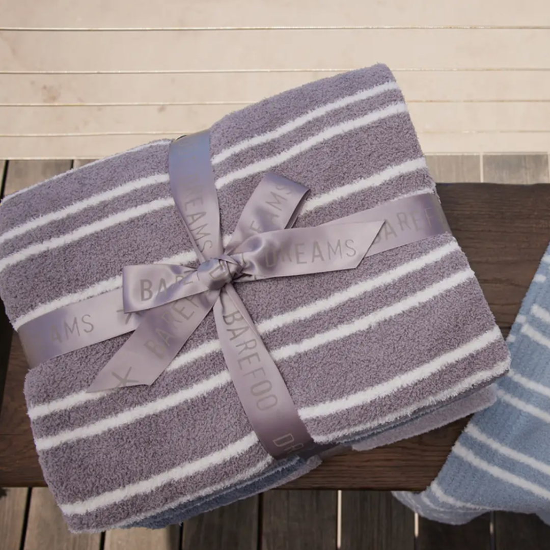 Barefoot Dreams CozyChic® Double Stripe Throw Blanket ONLY $36.72 (Reg. $158) at Nordstrom Rack - at Nordstrom Rack