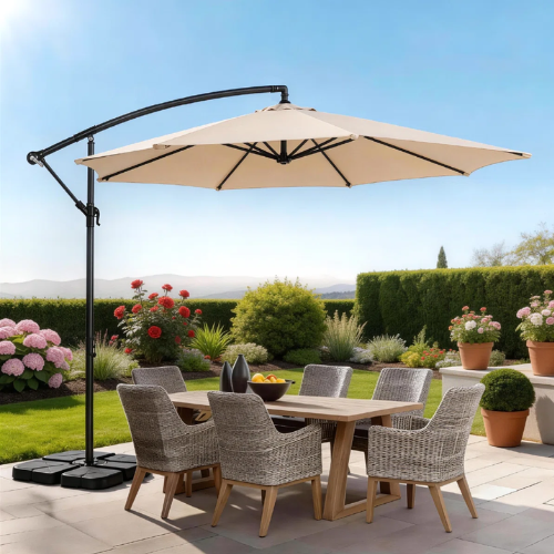 ONLY $83.99 (Reg. $139.99) 10 Ft. Polyester Patio Cantilever Umbrella in Khaki at Wayfair - at Wayfair