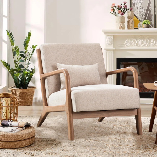 ONLY $128.99 (Reg. $384) Hertford 26" Wide Mid Century Upholstered Solid Wood Accent Chair at Wayfair - at Wayfair