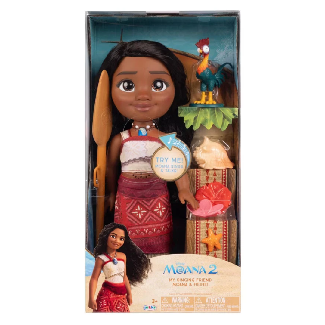 ONLY $9.99 (Reg. $23) Disney Moana 2 My Singing Friend 14" Moana Doll & Heihei at eBay - at eBay
