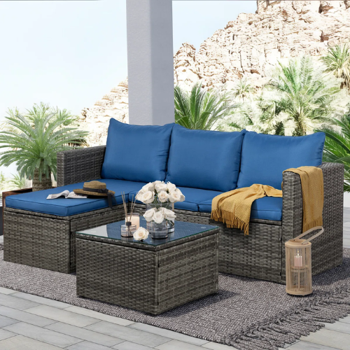 ONLY $259.99 + FREE SHIP 3-Piece Outdoor Sectional Patio Sofa Set at Wayfair - at Wayfair