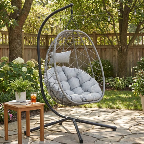 ONLY $172.99 (Reg. $560) Foldable Egg Swing Chair with Steel Stand at Wayfair - at Wayfair