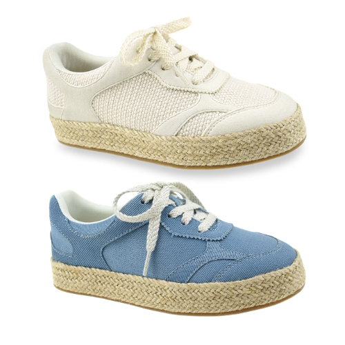ONLY $16.98 Wonder Nation Little & Big Girls Casual Espadrille Sneaker at Walmart - at Walmart