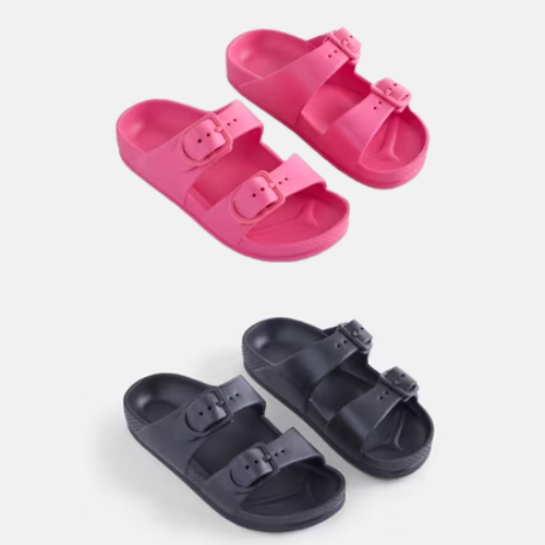ONLY $6.96 (Reg. $9.98) Wonder Nation Kids Two Buckle Footbed Slide Sandals at Walmart - at Walmart