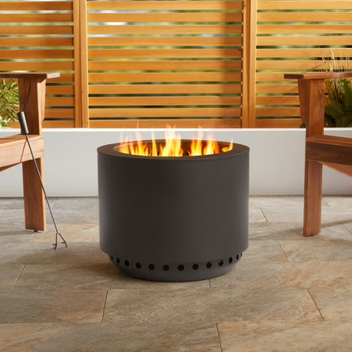 ONLY $147 Mainstays 19.5" Smokeless Wood Burning Fire Pit with Lid and Protective Cover at Walmart - at Walmart