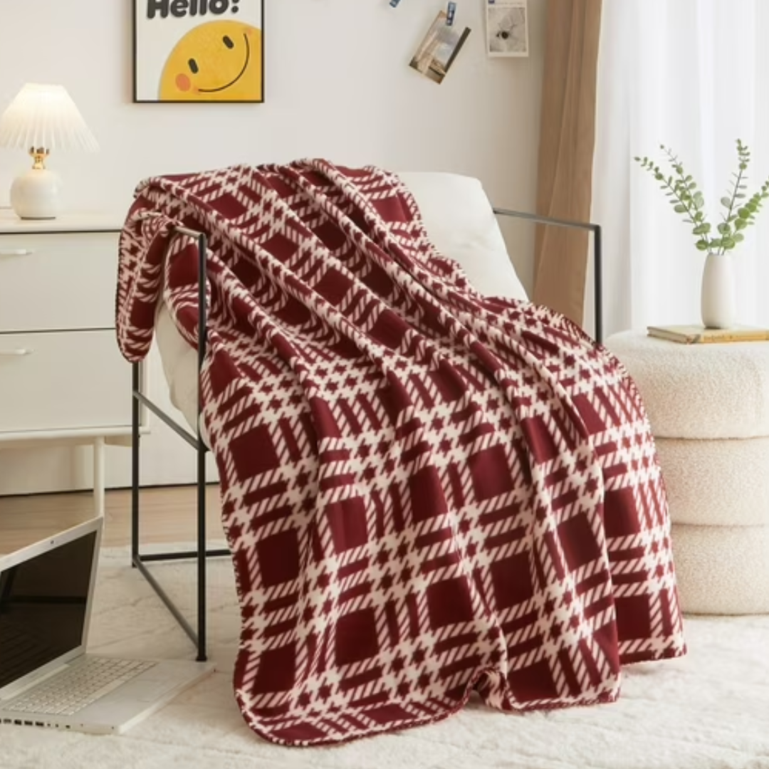 Mainstays Red Plaid Fleece Throw ONLY $4.22 at Walmart - at Walmart