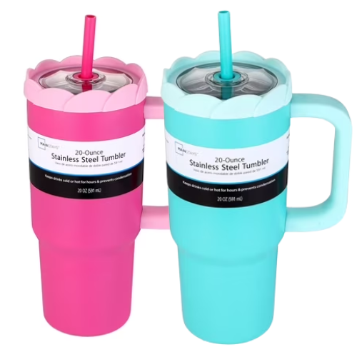 ONLY $8.94 Mainstays 20 oz Double Wall Stainless Steel Tumbler at Walmart - at Walmart