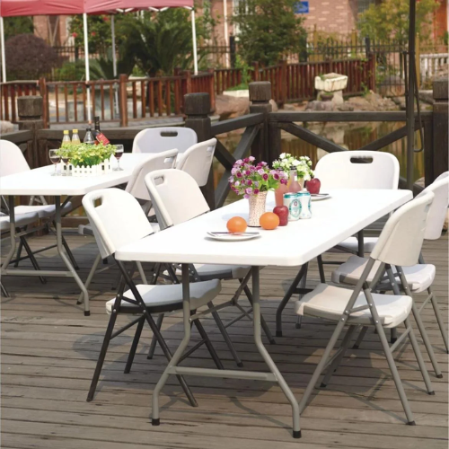 Leumius 6 Foot Indoor Outdoor Folding Table ONLY $44.94 + FREE SHIPPING at Walmart - at Walmart