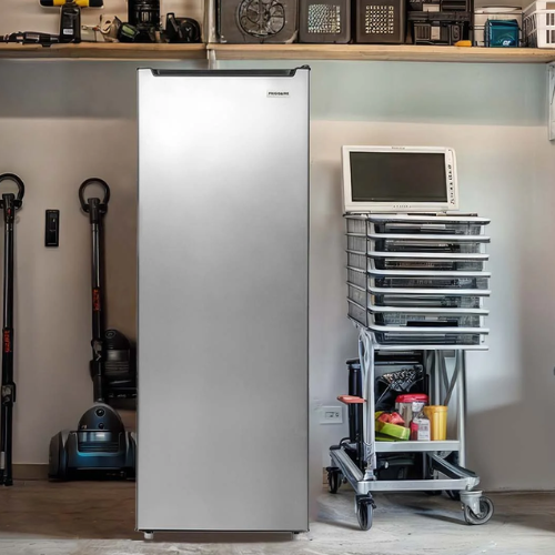 Frigidaire Platinum Silver 6.5 Cu. ft. Upright Freezer ONLY $198 (Reg. $449) + FREE SHIPPING at Walmart - at Walmart