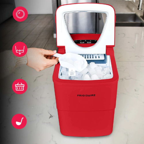 ONLY $58 (Reg. $119) Frigidaire 26 lb Portable Red Countertop Ice Maker at Walmart + FREE SHIP - at Walmart