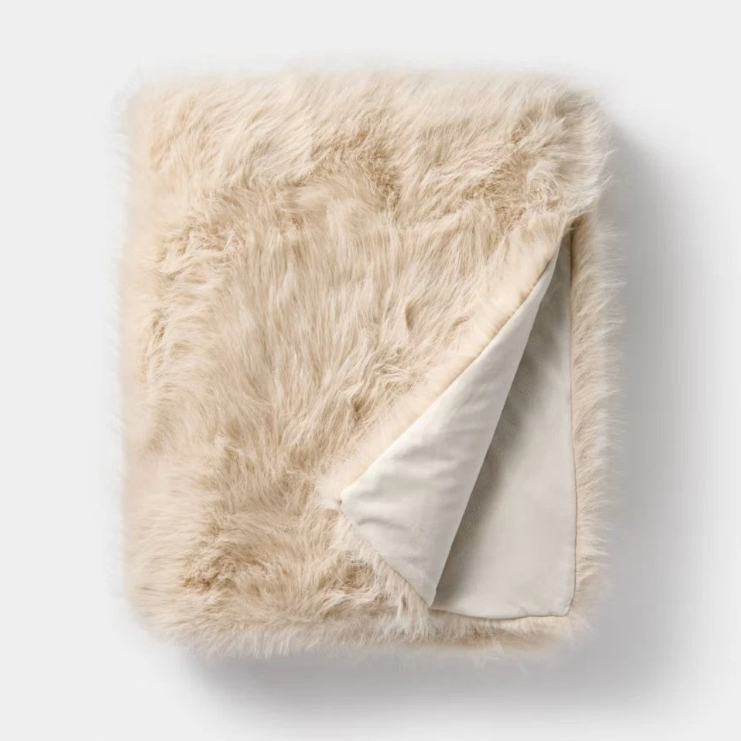 50″x60″ Lush Faux Fur Throw – Threshold Designed with Studio McGee ONLY $16.99 (Reg. $40) at eBay - at Target
