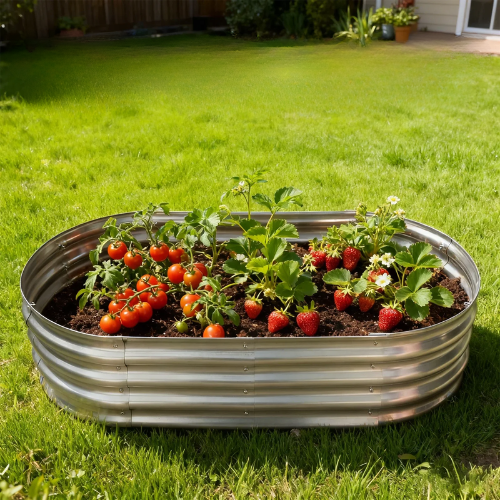 ONLY $38.99 (Reg. $60) HGD Raised Garden Bed Kit Oval Galvanized Metal 2 Pack at Walmart - at Walmart