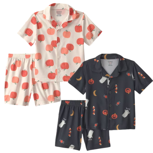 ONLY $12 Carter's Child of Mine Baby & Toddler Halloween Pajama Shorts Set at Walmart - at Walmart