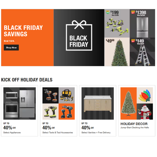Holiday Home Improvement Savings at Home Depot’s Black Friday Sale