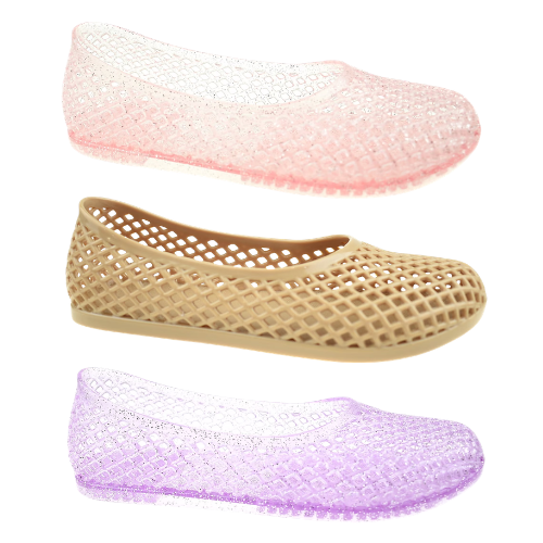 Wonder Nation Girls Jelly Ballet Flats