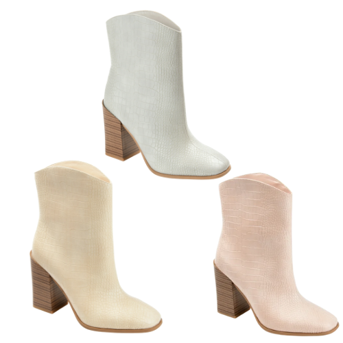 Journee Women's Brekinn Pull On Stacked Heel Booties ONLY $16.64 (Reg. $99.99) at Walmart - at Walmart