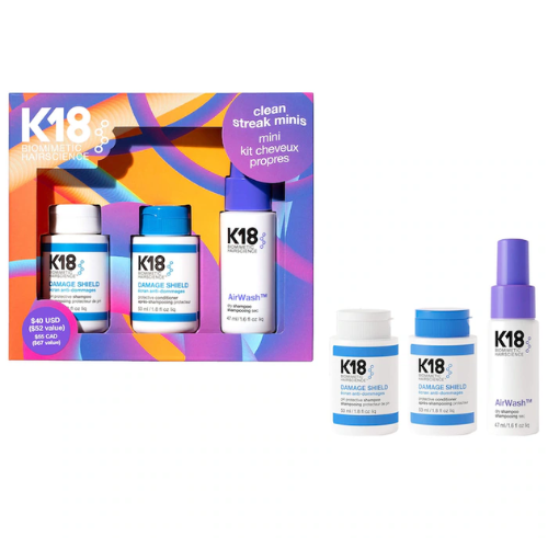 ONLY $28 for this K18 Biomimetic Hairscience Clean Streak Minis Hair Gift Set (Reg. $52) + FREE SHIPPING at Sephora - at Sephora