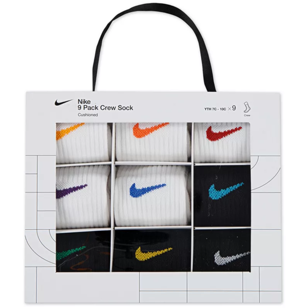 ONLY $13.93 (Reg. $35) Nike Little Kids Holiday Crew Socks Box Set, 9-Pack at Macy’s - at Macy's