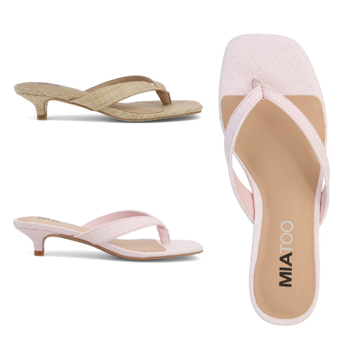 ONLY $8.75 (Reg. $40) Mia Too Women's Nikole Thong Kitten Heel Sandal at Walmart - at Walmart