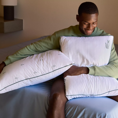 ONLY $10.99 (Reg. $34) Lacoste Home Cotton Medium Density Pillow at Macy's - at Macy's