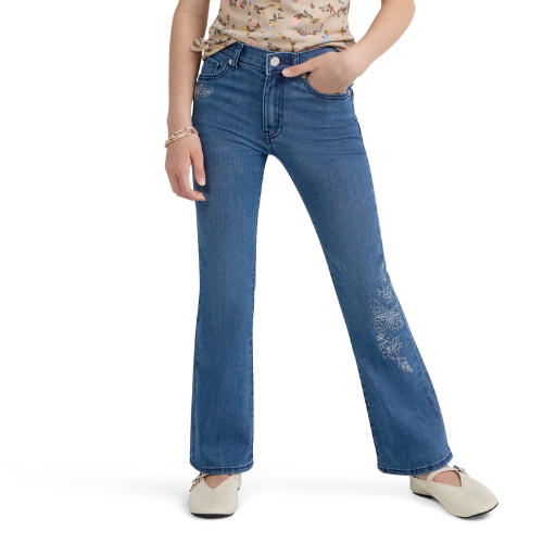 ONLY $9.71 (Reg. $19) Levi Strauss Signature Girls Butterfly Embroidered Flare Jean at Walmart - at Walmart