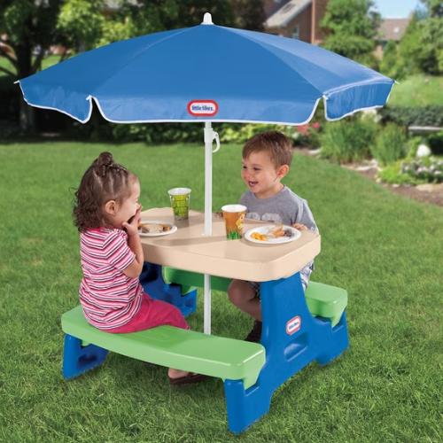 ONLY $55 (Reg. $76.99) Little Tikes Outdoor Portable Kids Picnic Table with Umbrella at Walmart - at Walmart