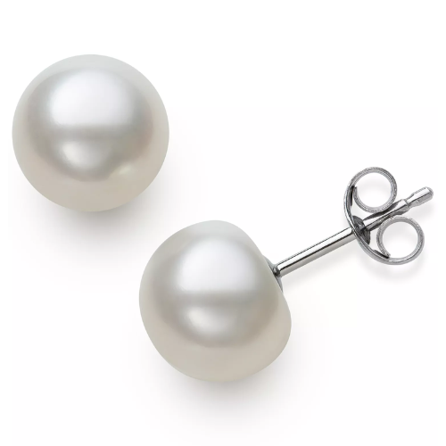 ONLY $6.99 (Reg. $40) Belle de Mer Cultured Freshwater Button Pearl Stud Earrings at Macy's - at Macy's