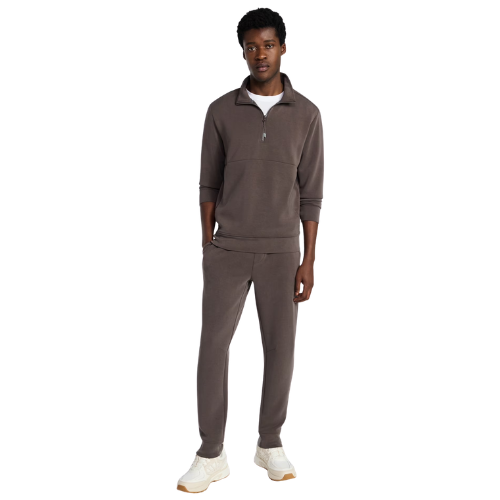 Athletic Works Men's Scuba Knit Quarter Zip Sweatshirt
