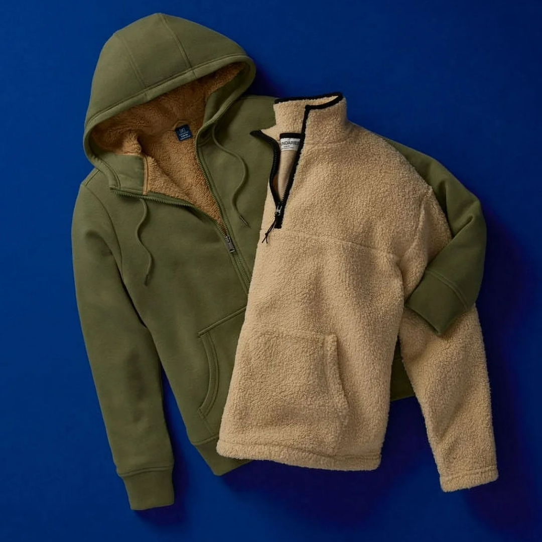 ONLY $11.99 (Reg. $15) Men’s Faux Shearling High Pile Fleece Quarter Zip Pullover at Walmart - at Walmart