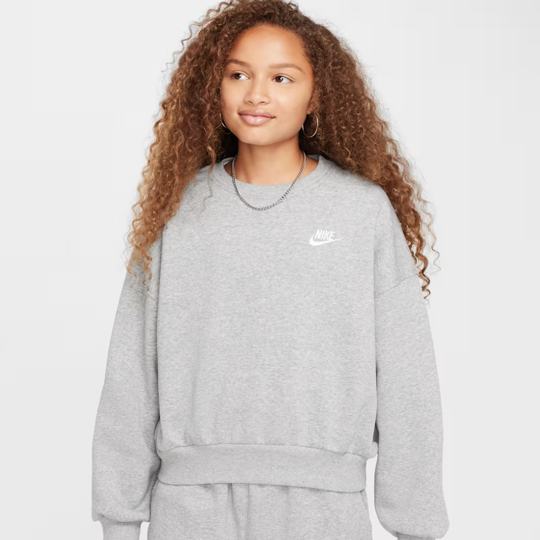 Nike Sportswear Club Fleece Girls Boxy Crew Neck ONLY $21.73 (Reg. $45) at Nike - at Nike