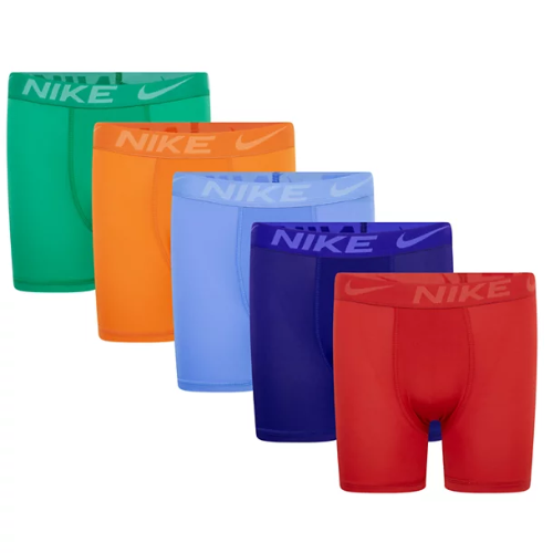 ONLY $15.93 (Reg. $40) Nike Big Boys Dri-FIT Polyester Color Pop Boxer Briefs Underwear, 5-Pack at Macy’s - at Nike