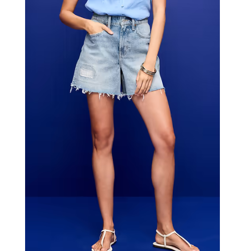 ONLY $15 (Reg. $46.99) Women's High-Waisted Baggy Jean Shorts at Old Navy - at Old Navy