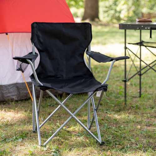 ONLY $8.97 Ozark Trail Quad Folding Camp Chair with Cup Holder at Walmart - at Walmart