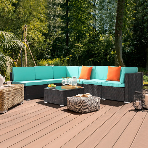 ONLY $359.99 (Reg. $609.99) Aldebaran Wicker 6-Person Modular Patio Set at Wayfair - at Wayfair