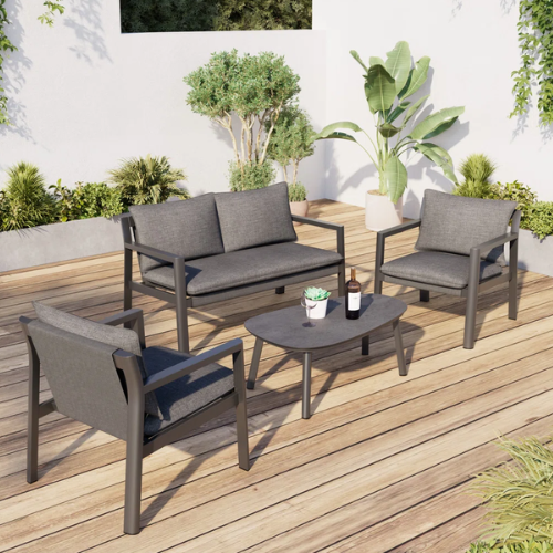 Ebern Designs 4-piece Outdoor Patio Furniture Set ONLY $209.99 (Reg $699.99) + FREE SHIP at Wayfair - at Wayfair