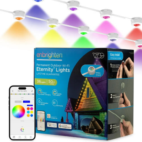 ONLY $45.54 (Reg. $160) Enbrighten 50ft Wi-Fi Permanent Outdoor Lights at eBay + FREE SHIPPING - at eBay