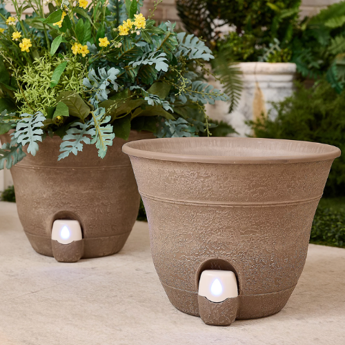 ONLY $49.99 (Reg. $85) Bernini Set of 2 Firmastone 15" Self-Watering Smart Planters at QVC - at QVC
