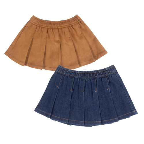 Wonder Nation Toddler Girl Pleated Denim Skort