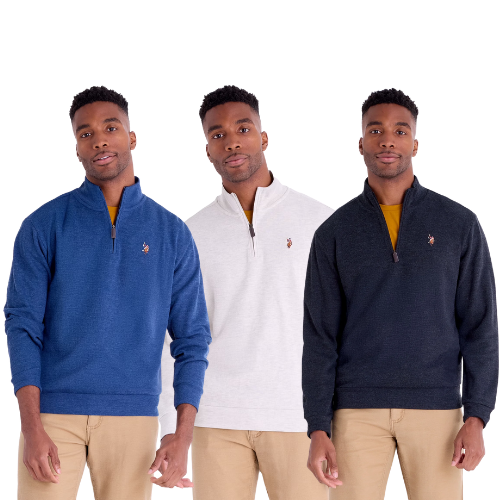 U.S. Polo Assn. Men’s Quarter Zip Pullover ONLY $10.92 (Reg. $22) Walmart - at Walmart